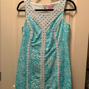 Lilly Pulitzer shift dress 4 blue shells